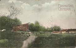 CPA Frohliche ostern Paques Easter