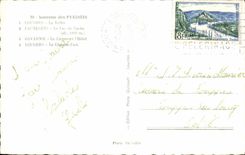 CPA Lourdes La Vallee lac de Gaube Cirque et hotel Le chateau fort 