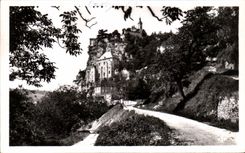 CPA Rocamadour Le Rocher Vu De La Route De Cahors