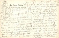 CPA La Douce France Montpellier La Place De La Comedie Et Le theatre Yvon