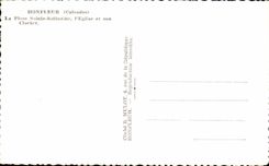 CPA Honfleur La Place Sainte Satherine I'Eglise et son Clocher