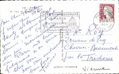 CPA Paris Et l'Arc De Triomphe De l'Etoile