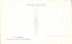 CPA Biarritz Coucher De Solell Sur La Villa Belza