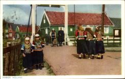 CPA Marken Holland Folklore Costume