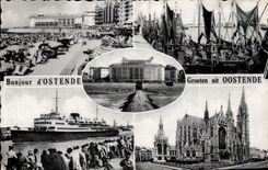 CPA Bonjour d'Ostende Groeten Uit Oostende