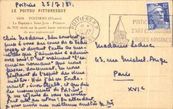 CPA Poitiers Le Baptistere Saint Jean Peinture