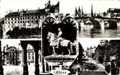 CPA Blois Aile Francois Le Grand Pont et L'Eglise St Nicolas 