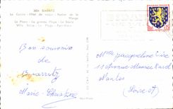 CPA Souvenir Biarritz