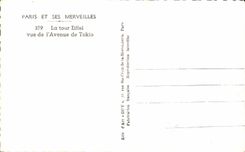 CPA Paris Et Ses Merveillles La tour Eiffel Vue de l'Avenue de Tokio