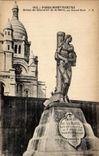 CPA Paris Montmartre Statue du Chevalier de la Barre Sacre Coeur 