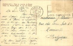 CPA Paris Pres Du Louvre Le Grand Hotel Du Palais Royal Rue De Valois