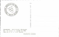 CPA Chamonix Mont Blanc Le sommet De l'aiguille Du Midi Et De La vallee Blanche