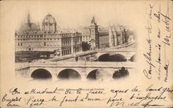 CPA Paris Panorama Palais La Justice carte 1898