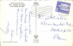 CPA Montreux L'Eglise de Glion et les Dents du Midi