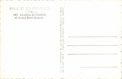 CPA Paris Merveilles la Place du Chatelet et la tour Saint Jacques