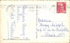 CPSM Nancy Place Carriere et Palais du Gouvernement