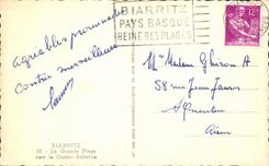 CPA Biarritz La Grande Plage vers le Casino Bellevue