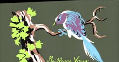 CPSM Meilleurs Voeux Oiseau