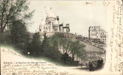 CPA Paris L'Eglise du Sacre Coeur Montmartre