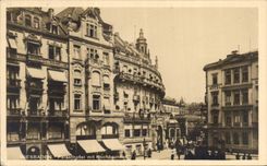 CPA Wesbaden Palasthotel mit Kochbrunnen