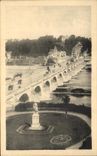 CPA Tours Le Pont de pierre et la Loire La Tranchee Le Jardin et la Statue de Descartes