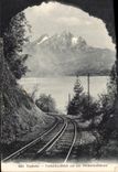 CPA Rigibahn Tunneldurchblick aul den Vierwaldstattersee Suisse