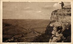 CPA St Antonin Noble Val Le Rocher d Anglar et Vallee de l'Aveyron