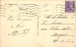 CPA Tours La Gare Monumentale