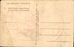 CPA Saint Malo La Grande Rue et la Cathedrale