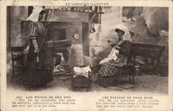 CPA Folklore Costume Limousin Lou Peizn de Chan Nou 