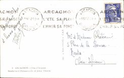 CPA Arcachon Cote d'Argent Boulevard Promenade et jetee Thiers