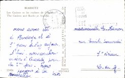 CPA Biarritz Les casinos et les rochers de l'atalaye 