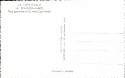 CPA Beaulieu sur Mer Vue generale et St Jean Cap Ferrat