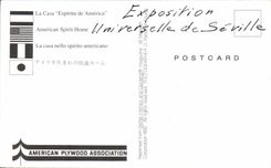 CPA Put It Espritu of america American Sprit Home put It nello spirito americano American Plywood Association Seville