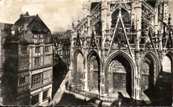 CPA Rouen Gate of the Church Saint Maclon and Vieilles Houses