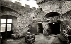 CPA Roquebrune Village the Castle (X E century) Interior Court and the Well