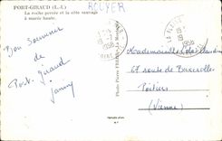 CPA Port Giraud La Roche percee et la cote Sauvage a marree haute