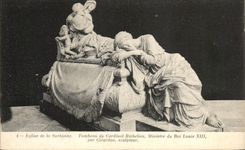 CPA Eglise de la Sorbonne Tombeau du Cardinal Richelieu Ministree du Roi Louis Xlll par Girardon seulpteur
