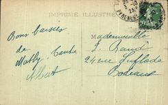 CPA Perpignan the Fountain of Plane trees