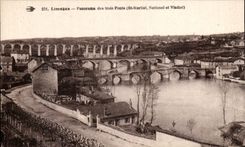 El panorama de CPA Limeses de los duendes tiende un puente sobre marcial nacional y el viaducto del St