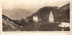 CPA a safety of the Small Saint Bernard View taken of the slope Italian and seen on the Alps of Savoy