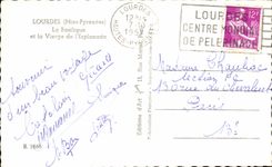 CPA Lourdes the High Pyrenees Basiliqe and the Virgin of L esplanade