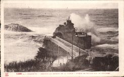 CPA Biarritz Storm of the rock of the virgin Effects of waves on Poucalot