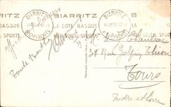 CPA Biarritz Tempete du rocher de la vierge Effets de vagues sur le Poucalot 