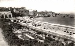 CPA Biarritz la grande plage vers le casino bellevue