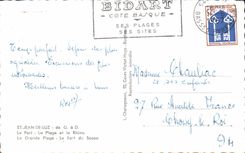 CPA St Jean of luz of the port the beach and the rhune main beach the fort of the socoa