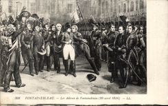 CPA Fontainebleau good-byes of fontainebleau April 20th 1814 Napoleon Militaria