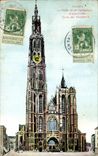 CPA Amberes la flecha de la catedral antwerpen toren el hoofdkerk de DER