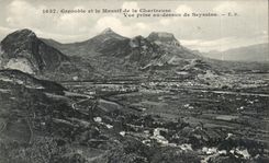 CPA Grenoble et le massif de la chartreuse vue prise au dessus de seyssins