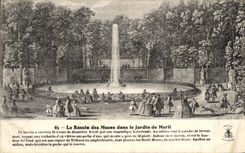 CPA Le Bassin des muses dans le jardin de marli 